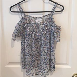 Floral Off-the-Shoulder Chiffon Top